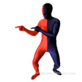 Navy Blue and Red Split Zentai Suit/Fancy Dress /Fancy Costume